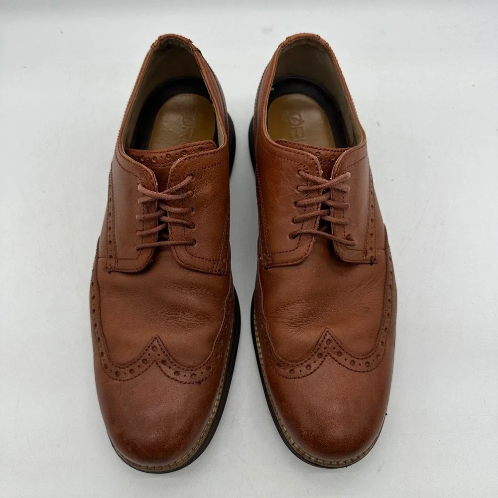 Cole Haan C26472 Mens 9.5M Java Leather OriginalGrand Wingtip Oxford Dress Shoes